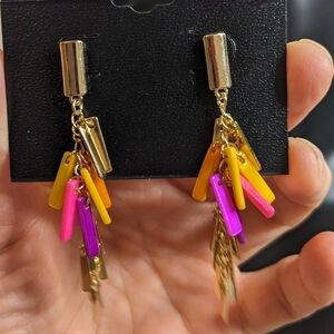 Ophelia Roe Multi Color‎ and Gold Tone Drop Earrings